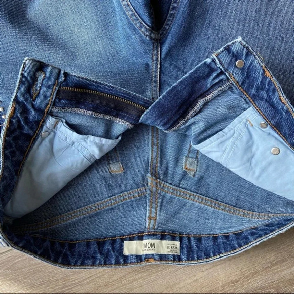 Topshop High Rise  Moto Studded Mom Jeans - Picture 14 of 15